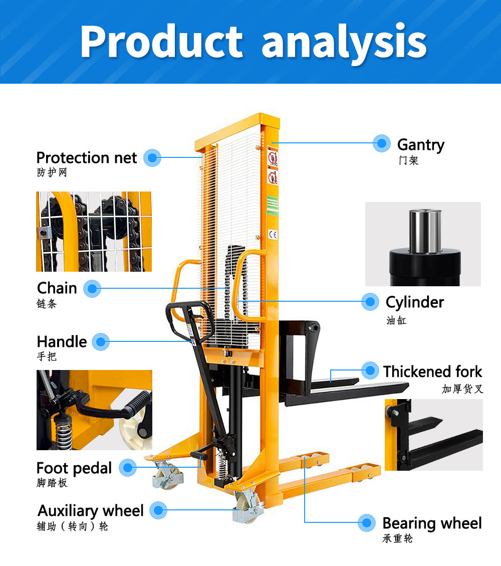 Hydraulic Manual Hand Pallet Stacker