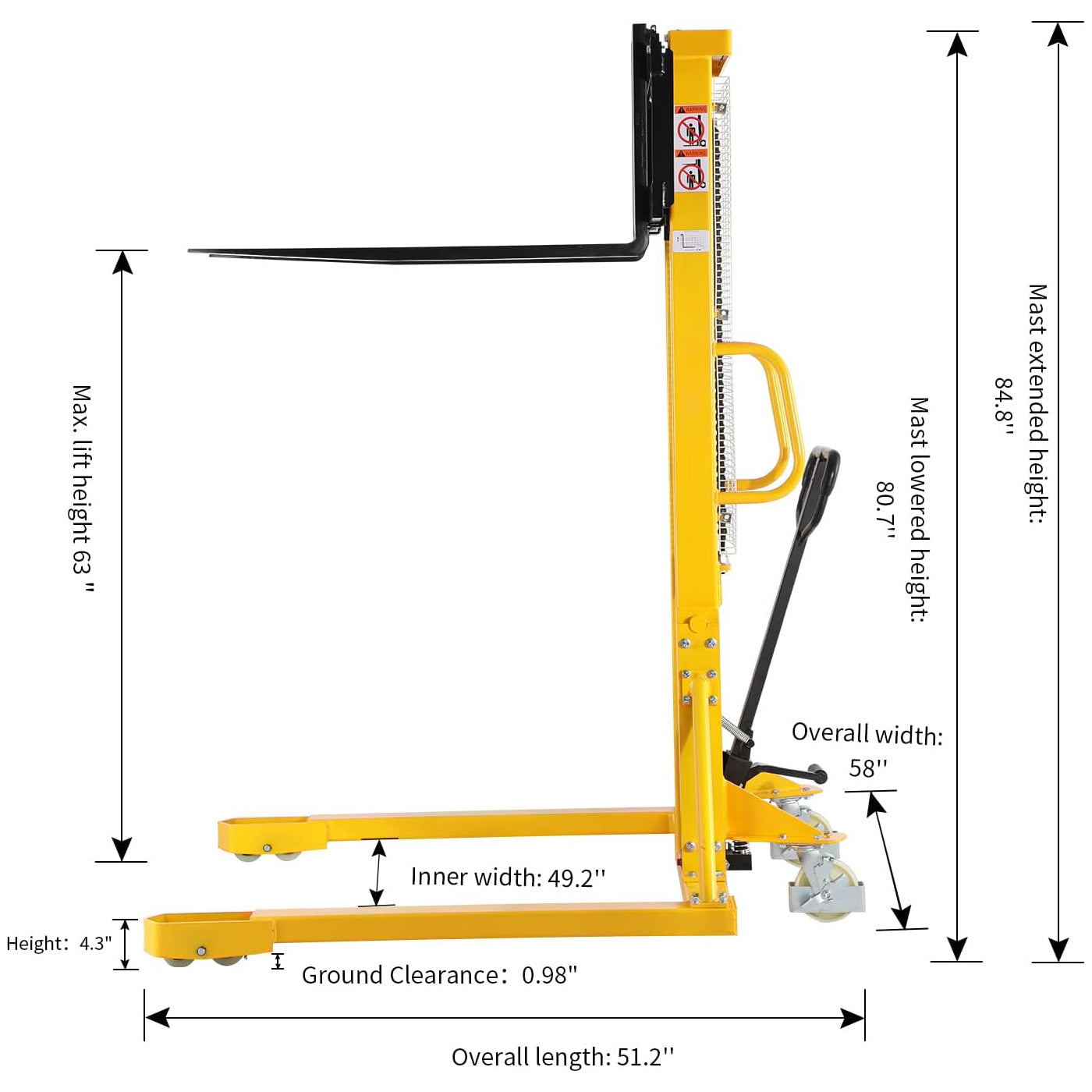 Wided Leg Hand Pallet Stacker