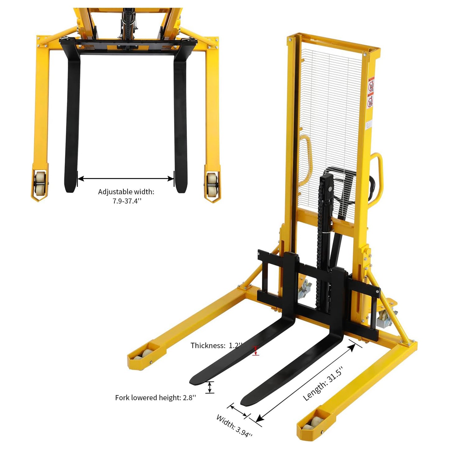 Wided Leg Hand Pallet Stacker