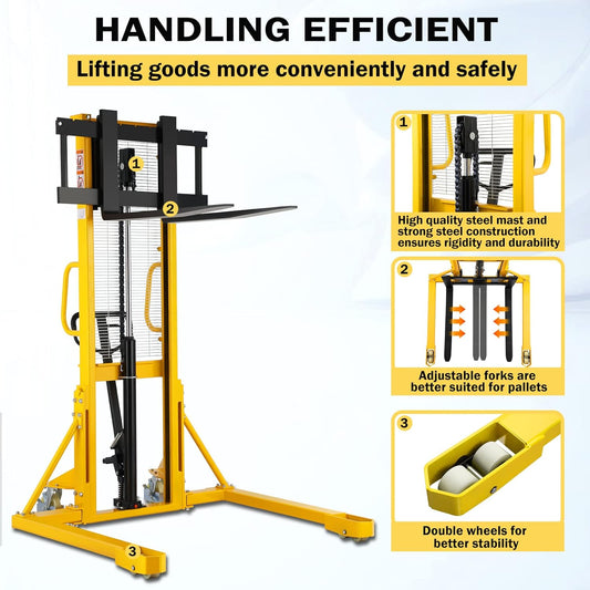 Wided Leg Hand Pallet Stacker