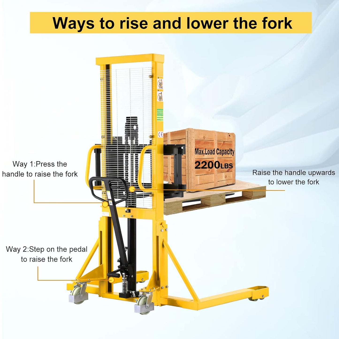 Wided Leg Hand Pallet Stacker