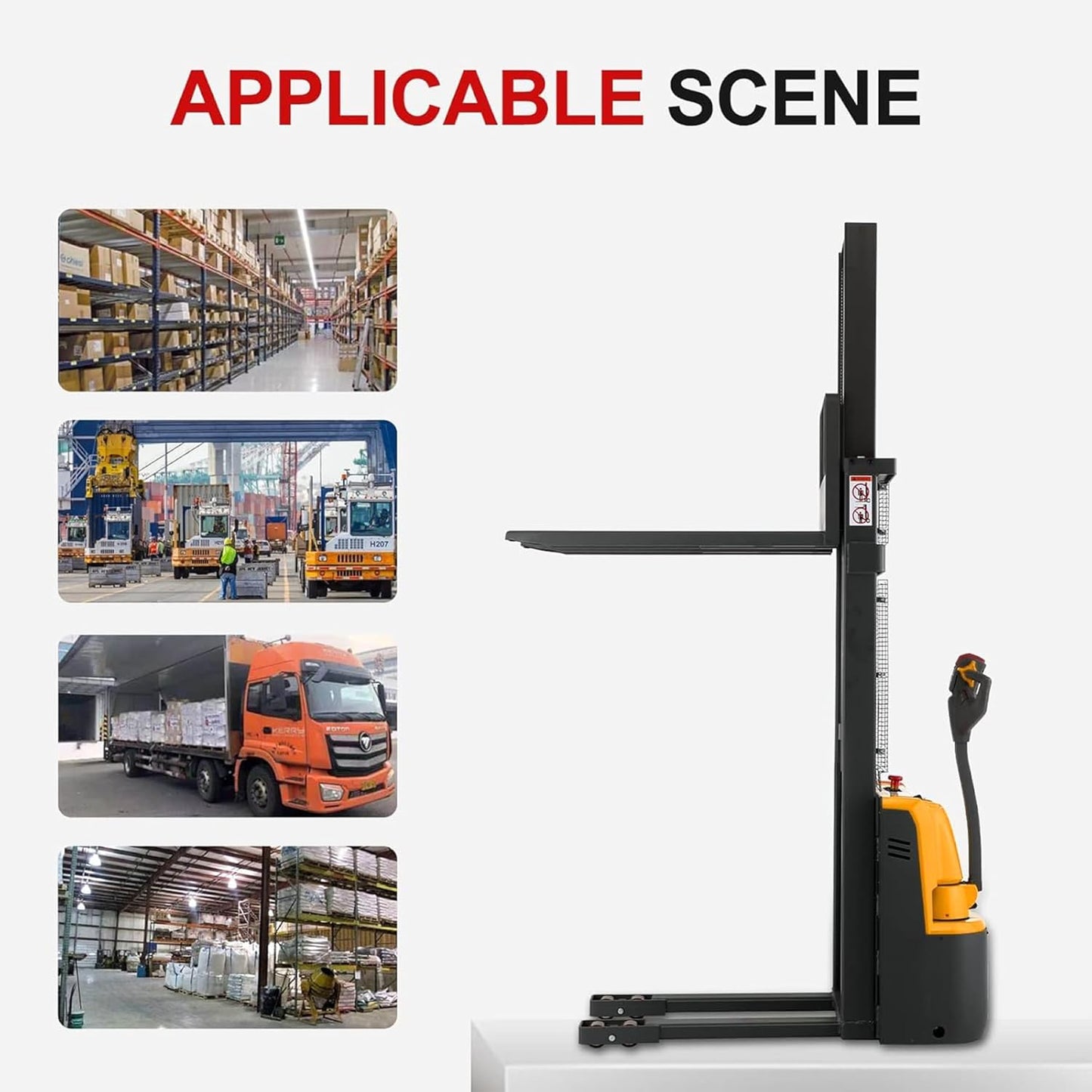 Full Electric Pallet Truck 1000kg 2000kg Walking Electric Stacker