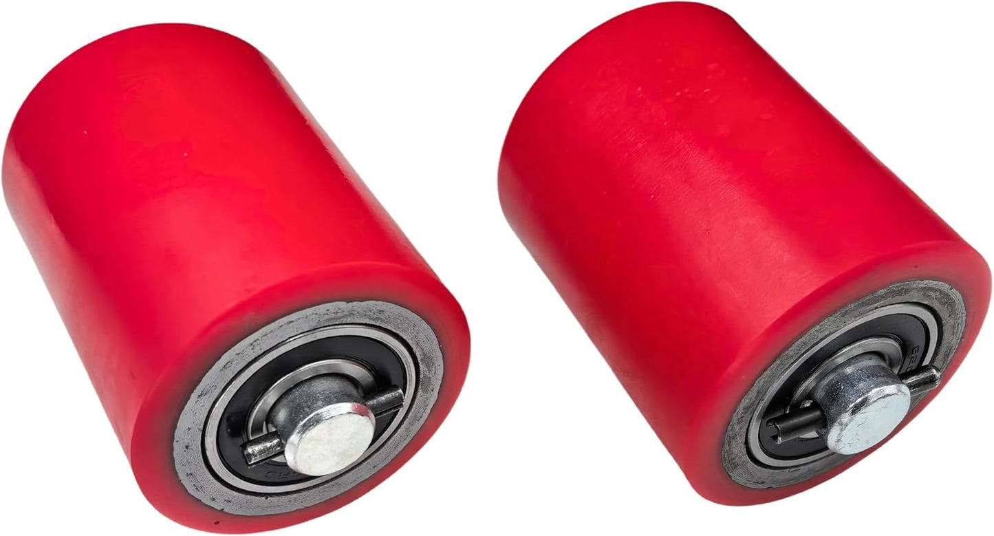 A Pair of Pallet Jack/Truck Wheels with Pre-Installed Bearings