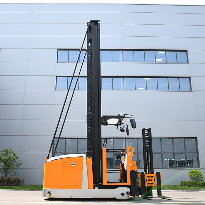 3 way Electric Pallet Stacker Man up Type Reach Stacker with 10 Meter Lifting Height