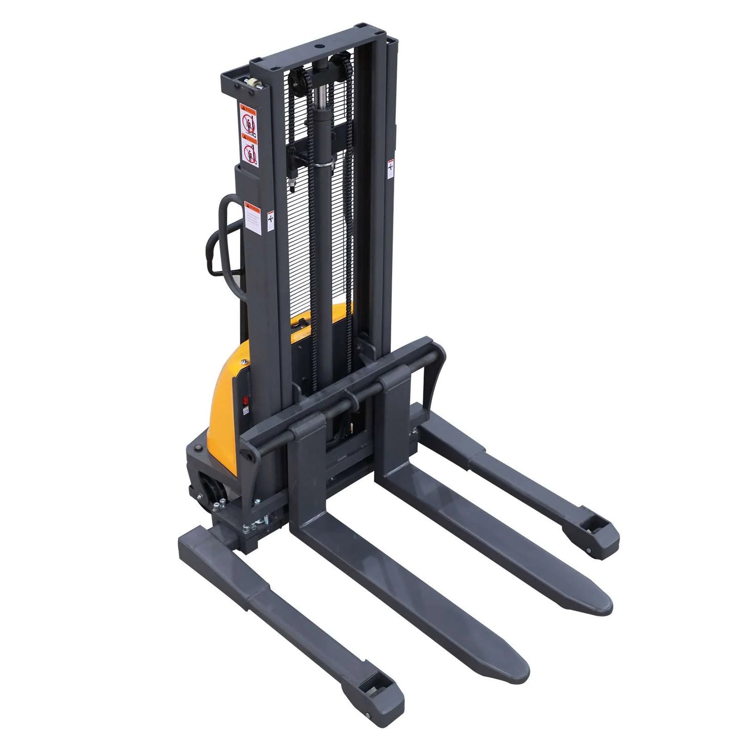 Semi-Electric Straddle Stacker 3300 lb Adjustable Forks