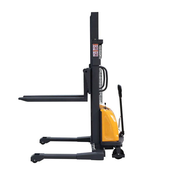 Semi-Electric Straddle Stacker 3300 lb Adjustable Forks