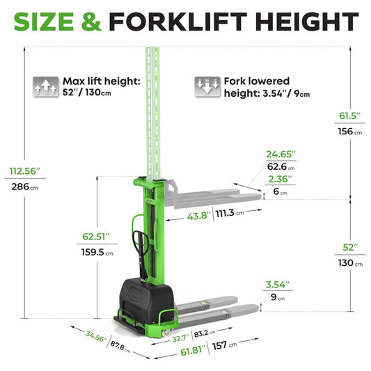 Semi Electric Self Load Stacker – Lightweight & Reliable