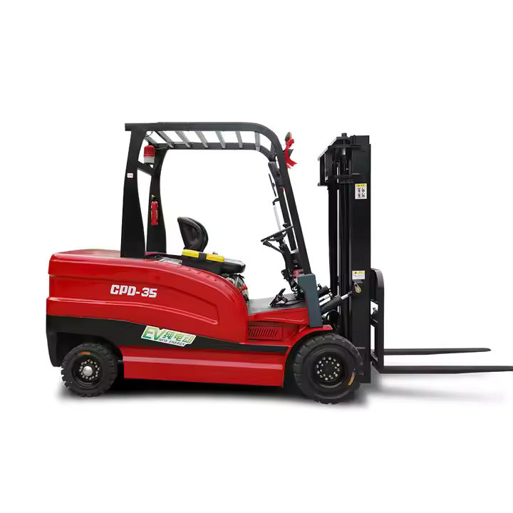 3.5 Ton Lead Acid Battery Fork Lifter Electric Forklift Heavy Duty Forklift