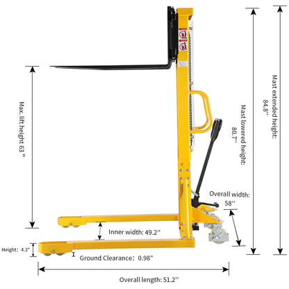 Wided Leg Hand Pallet Stacker