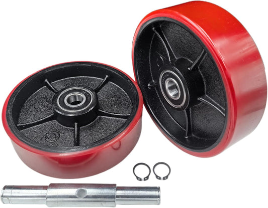 A Pair of Pallet Jack Steering Wheels Set
