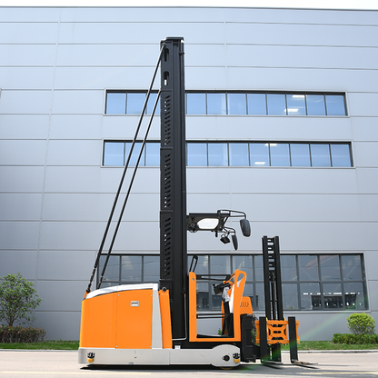 3 way Electric Pallet Stacker Man up Type Reach Stacker with 10 Meter Lifting Height