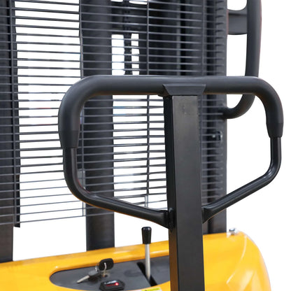 Semi-Electric Straddle Stacker 3300 lb Adjustable Forks