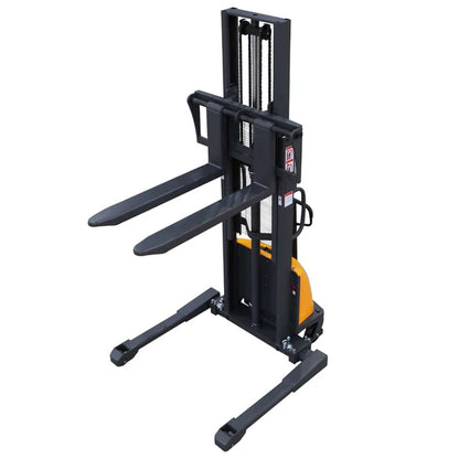 Semi-Electric Straddle Stacker 3300 lb Adjustable Forks