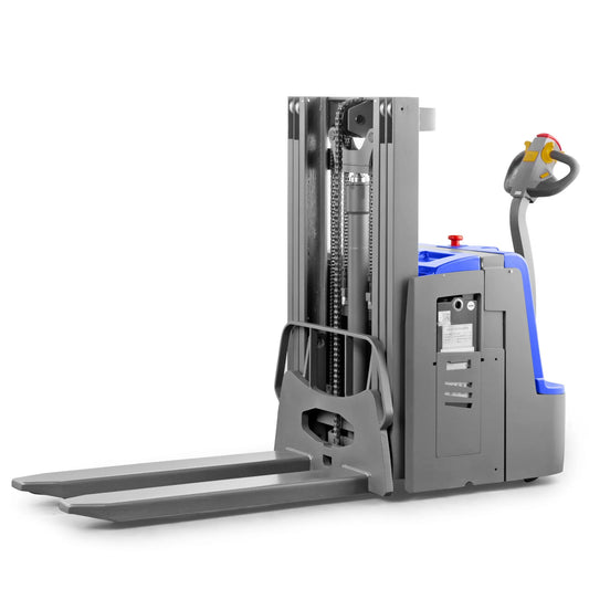 Electric Pallet Stacker Customized Lift Height Double Mast